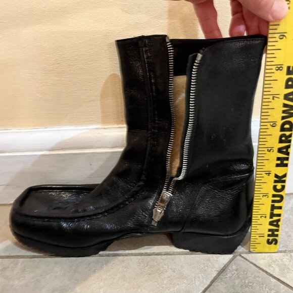 Excellent condition Bally black leather Dezza Boots with zipper closure Size 9 - Picture 6 of 9